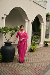 Premium soft jute linen silk Saree