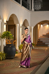 Soft Khadi Raw silk   pink  saree