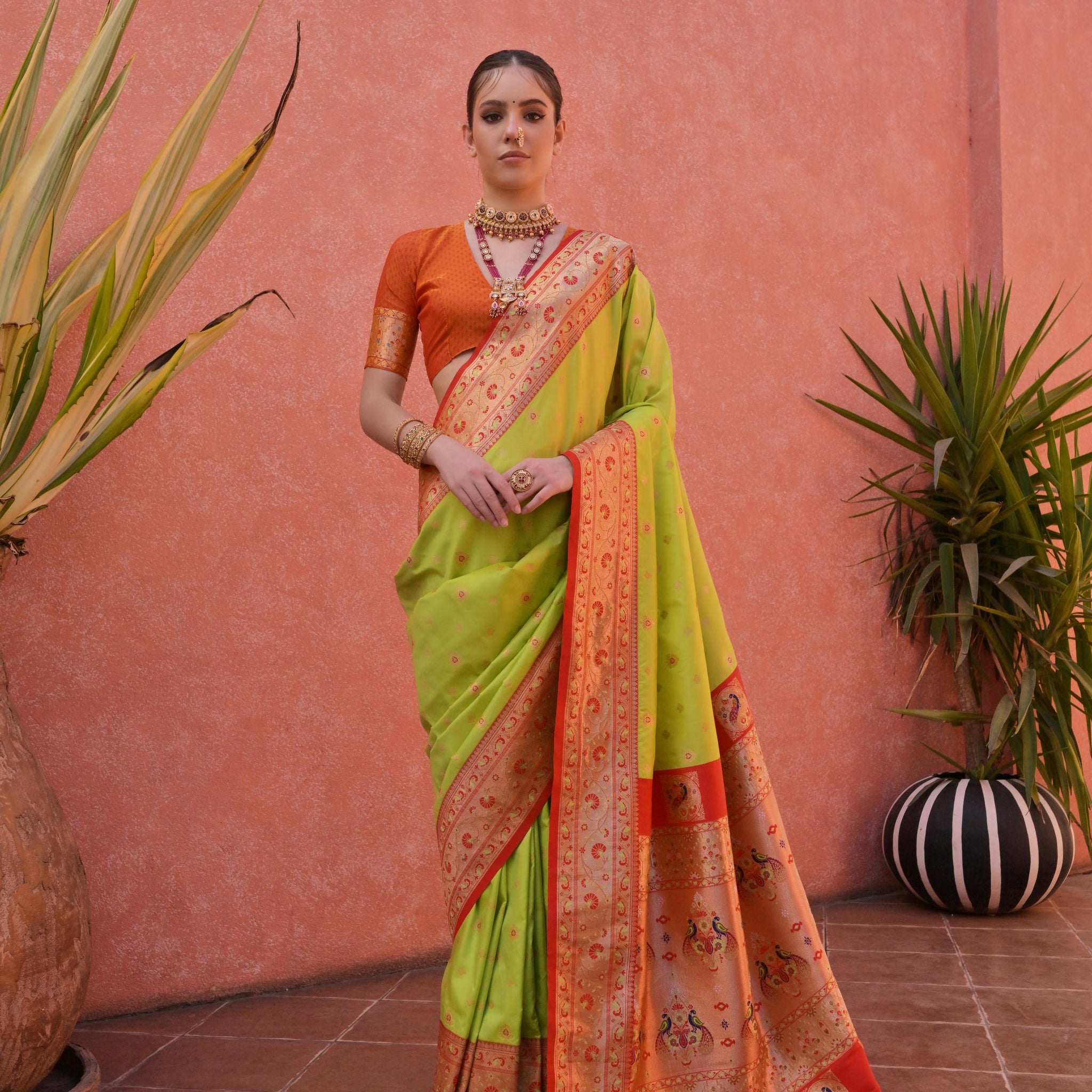 Soft Banarasi Silk Perot Saree