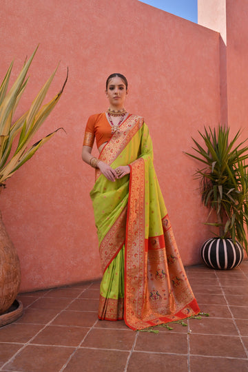 Soft Banarasi Silk Perot Saree