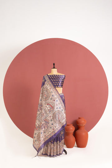 Soft tussar silk saree