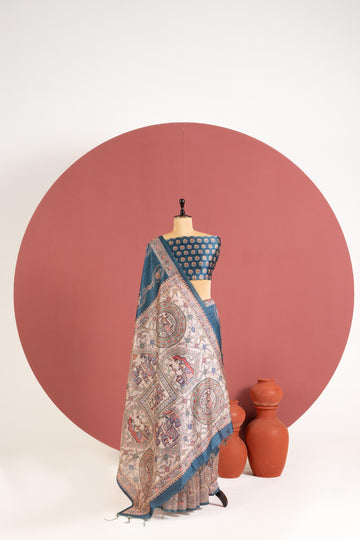 Soft tussar silk saree