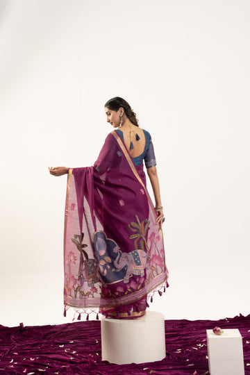 Premium Soft muga cotton saree