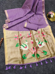 Premium soft Muga cotton saree
