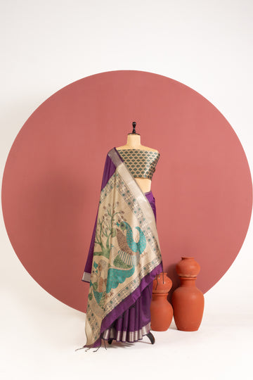 Soft Khadi Raw silk saree