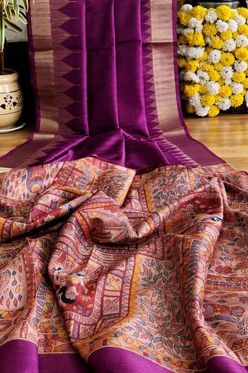 Soft Tussar silk saree