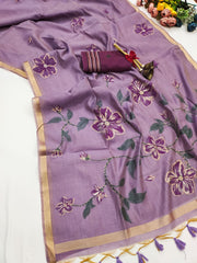 PREMIUM SOFT MUGA COTTON PLPAL   SAREE