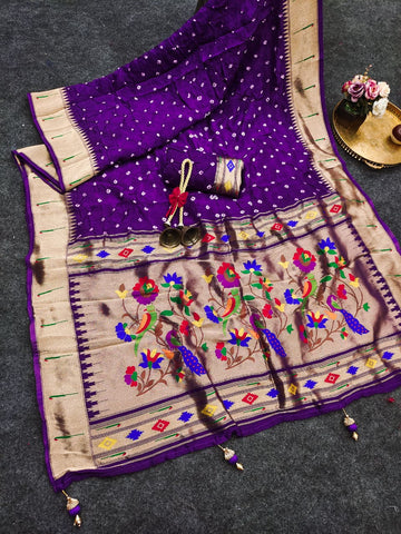 Premium Soft Pure Viscose Paithani saree