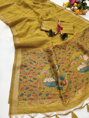 PREMIUM GHICHA COTTON SAREE