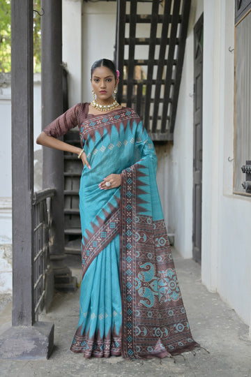 Soft Tussar silk saree