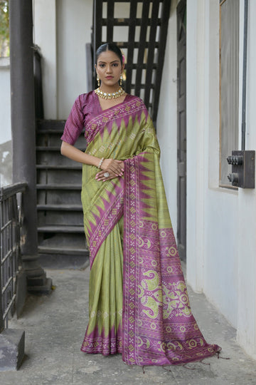 Soft Tussar silk saree