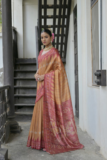 Soft Tussar silk saree