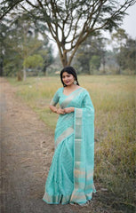 Premium Soft Silk C Green Saree