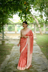 Soft Tussar Silk Orang Saree