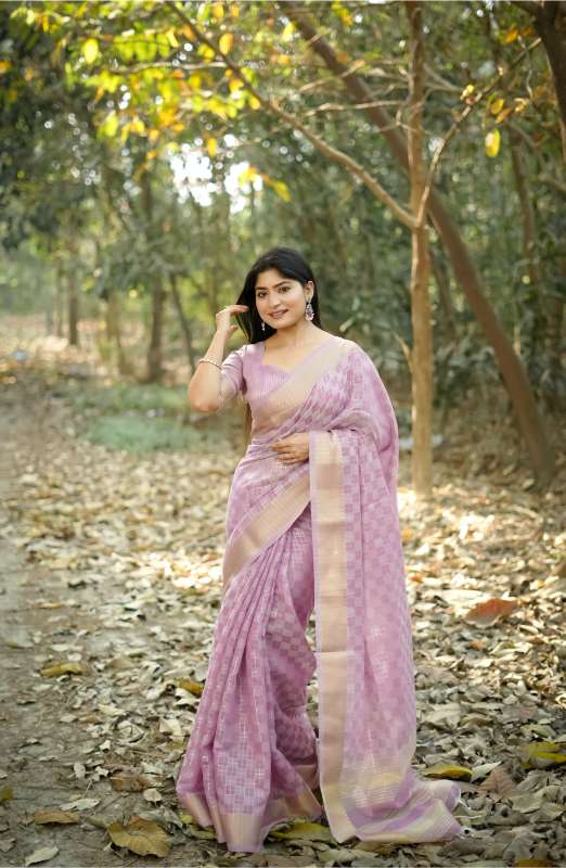 Premium Soft Kalyani Silk Light Purpla Saree