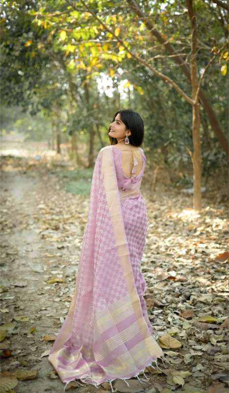 Premium Soft Kalyani Silk Light Purpla Saree