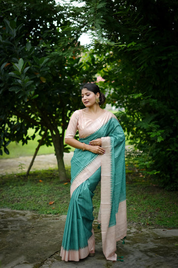 Soft Tussar Silk C Green Saree