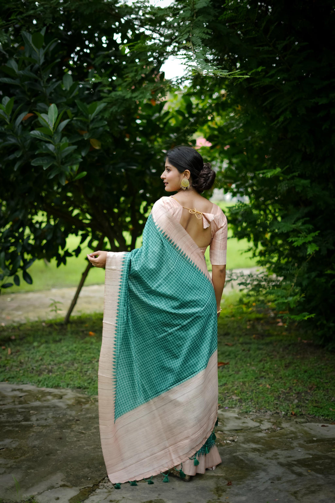 Soft Tussar Silk C Green Saree